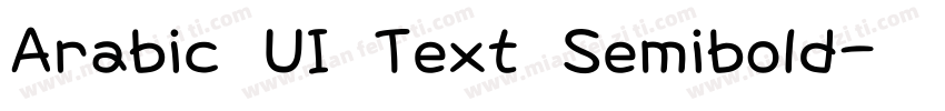 Arabic UI Text Semibold字体转换